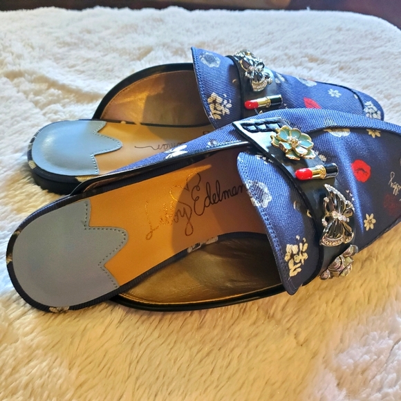 Libby Edelman Size 8.5 Navy Mules - Picture 2 of 3